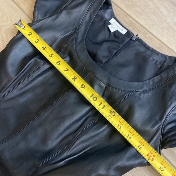Boston Proper Genuine Leather Mini Dress - Picture 10 of 16